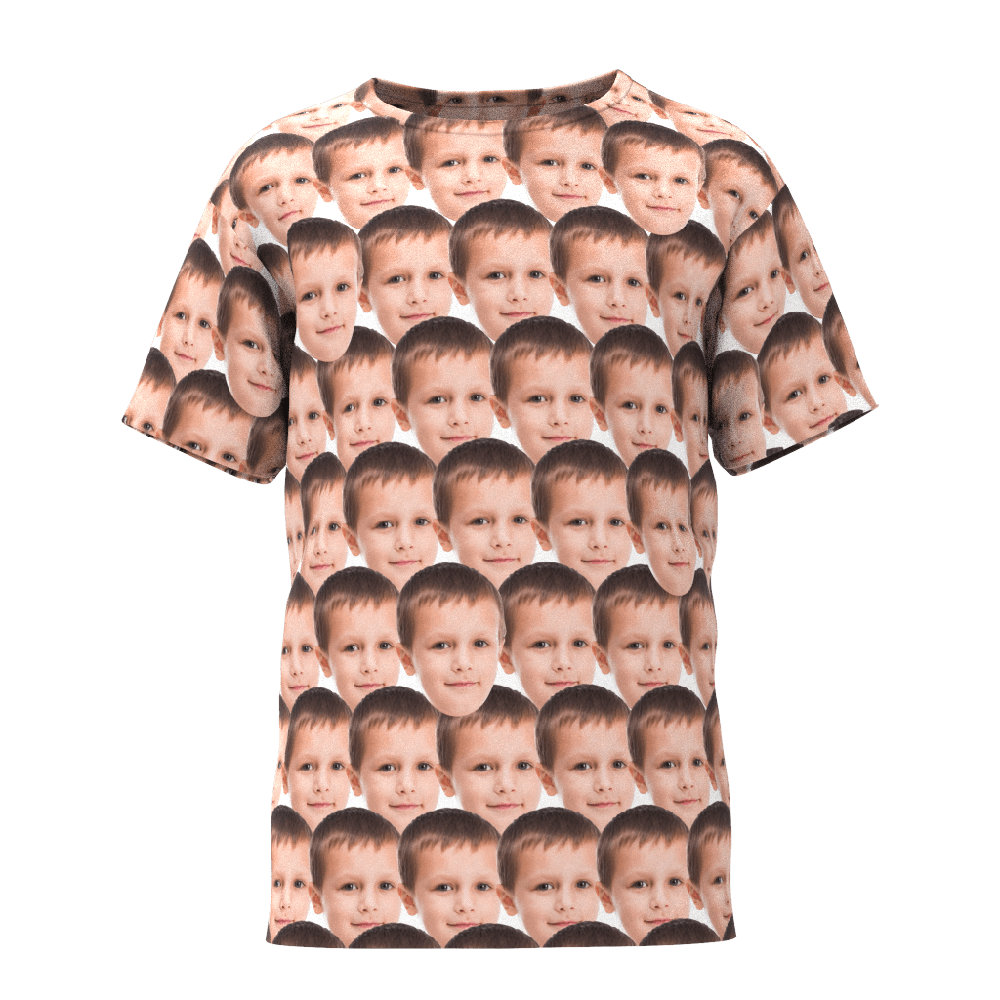 Custom Face Shirt Dad & Son Matching Shirts Personalized T-shirt Gift For Kid - Giftlab