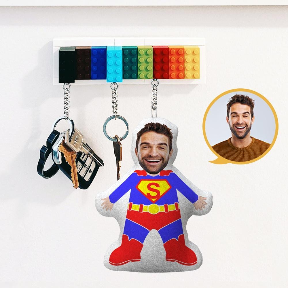 Custom Superman Keychain Personalized Photo Keychain - Giftlab