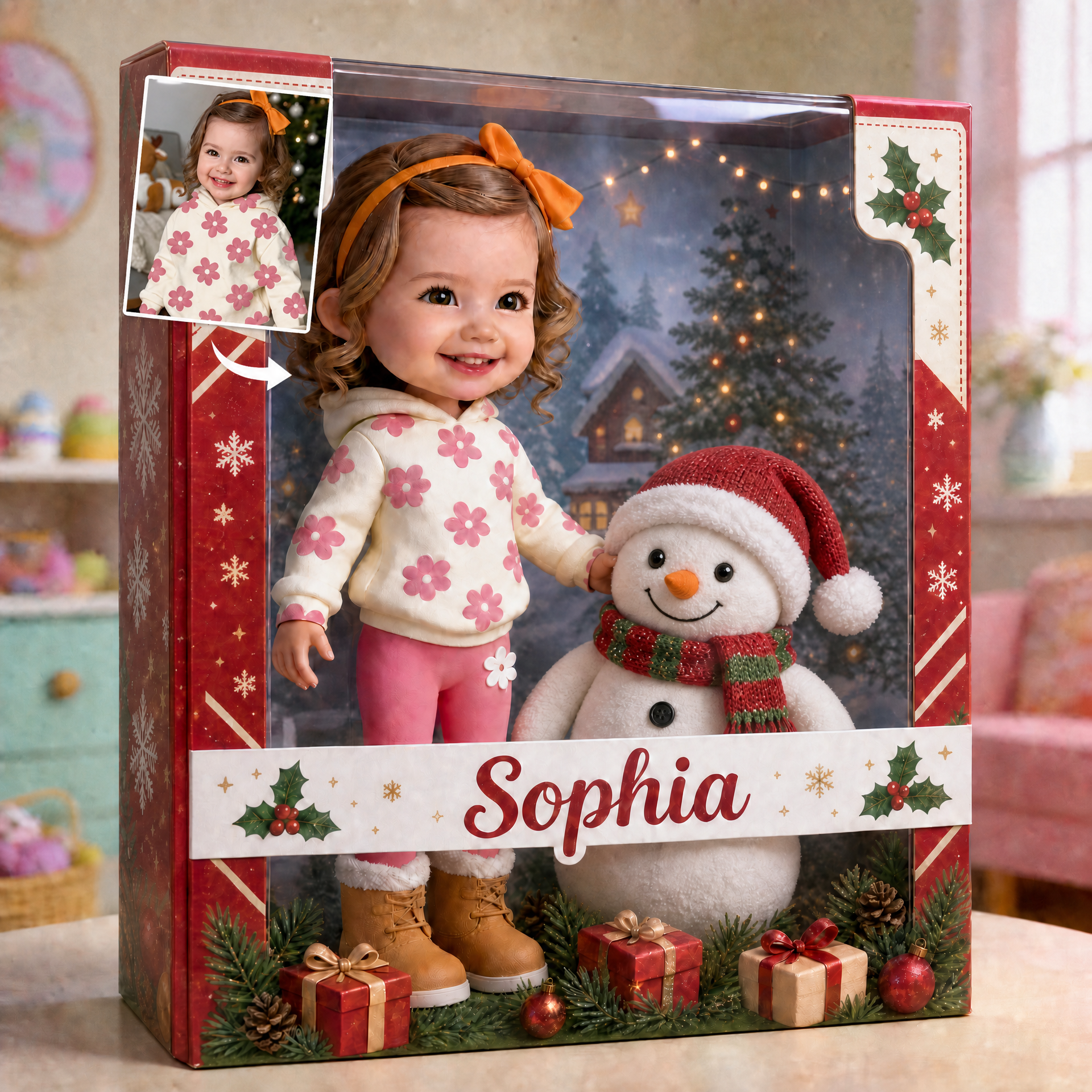 Custom Christmas 2D Anylic World AI Cartoon Plaque Personalized Kids to Christmas Acrylic Standee Cool Kids Room Decor