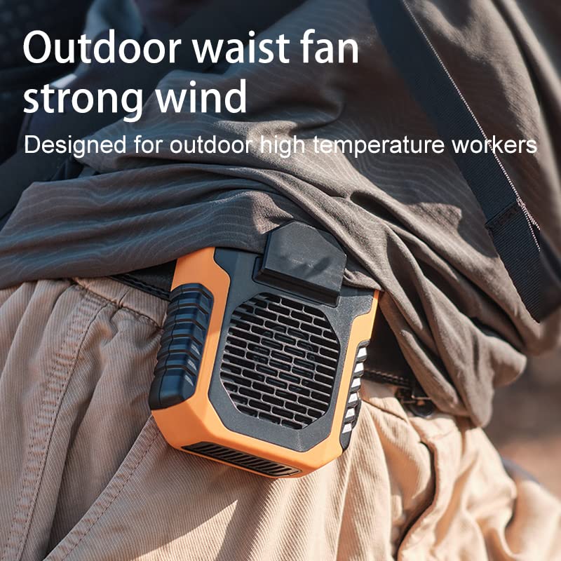 Outdoor Waist-Mounted Fan With Portable High Wind And Long Battery Life, USB Charging