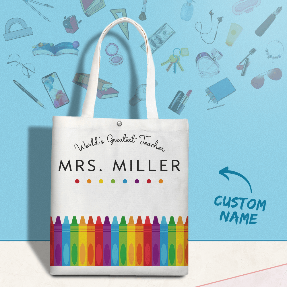 Custom Text Handbag For Canvas Bag For Shopping Bag For Woman - Giftlab