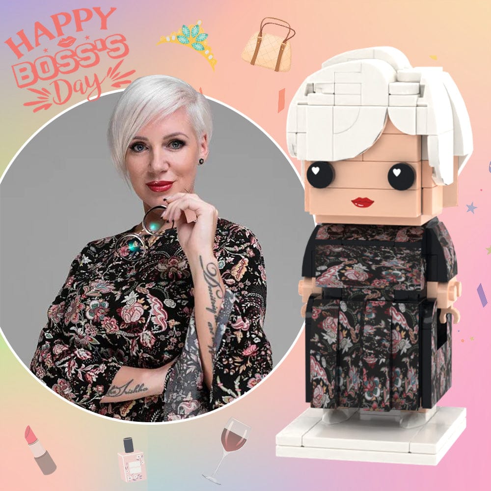 Boss's Day Creative Gifts Full Body Customizable 1 Person Custom Brick Figures Small Particle Block Toy - Giftlab