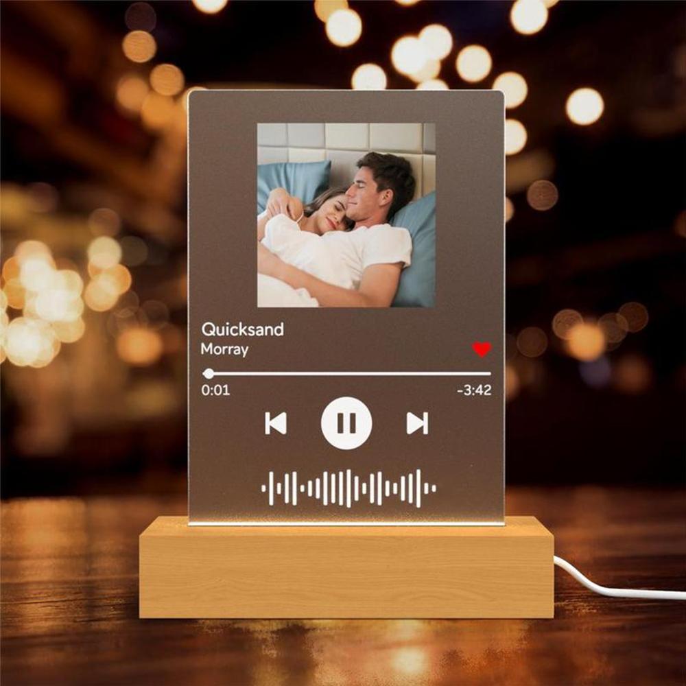 Song Plaque Night Lamp Custom Album Gift Personalized Night Lamp Christmas Gifts For Him - Giftlab