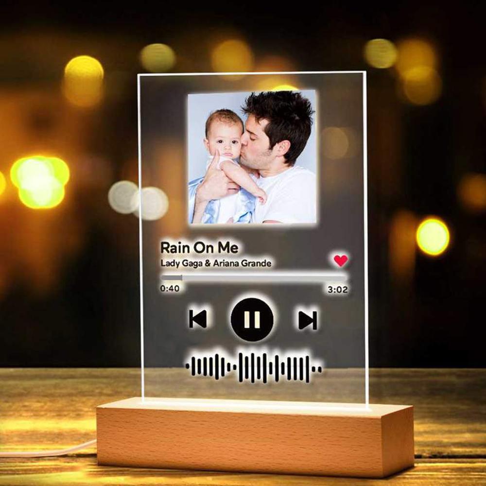 Custom Photo Song Plaque Lamp Personalized Gifts for Him - Giftlab