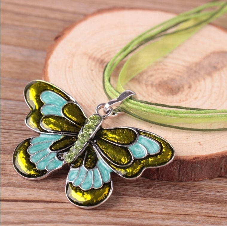 Ribbon Colorful Butterfly Necklace Valentine's Day Gifts - Giftlab