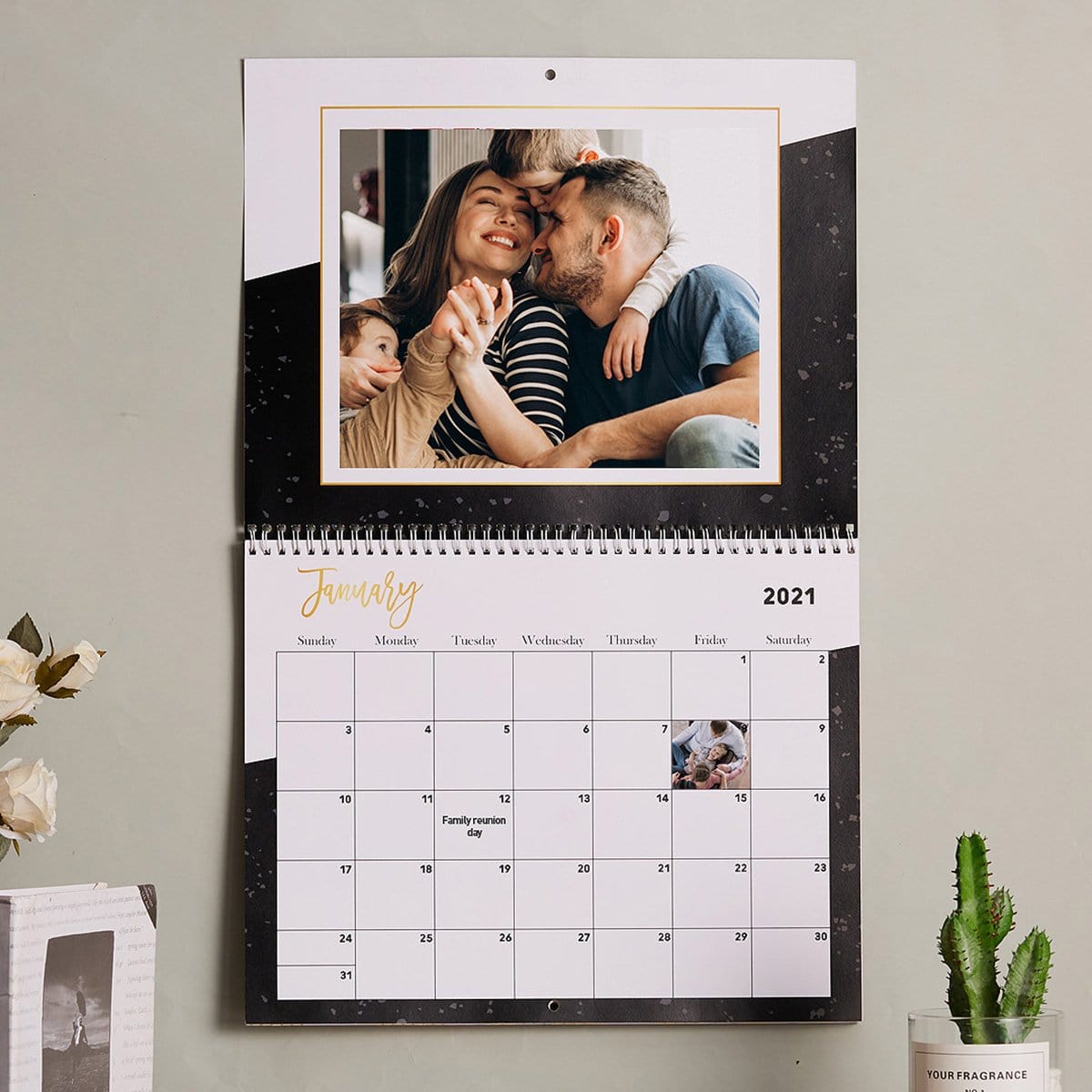 GiftLAB Custom Wall Calendar Personalized Wall Calendar Christmas Gifts New Year Gifts - Giftlab