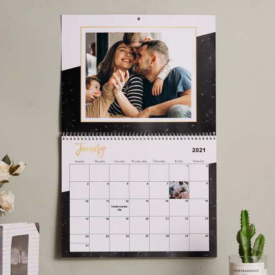 GiftLAB Custom Wall Calendar Personalized Wall Calendar Christmas Gifts New Year Gifts