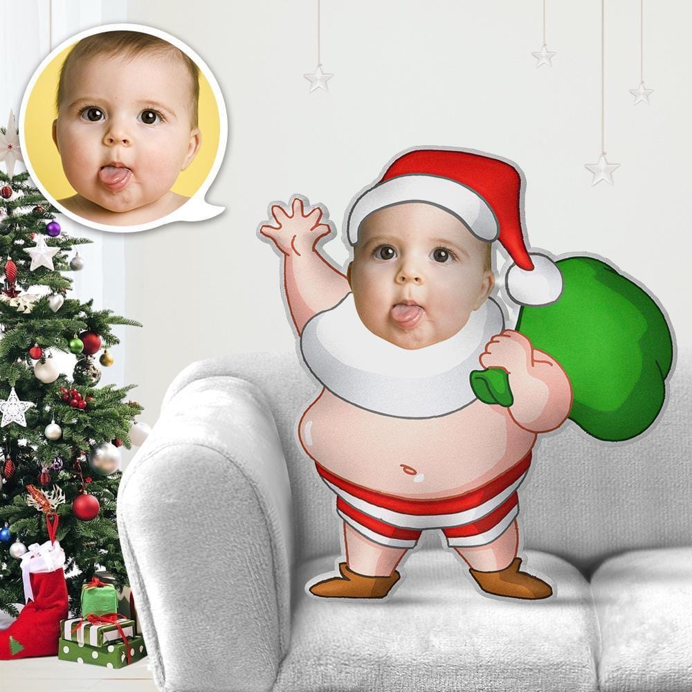 Face Pillows Personalized Pillows Chubby Santa Claus Kris Kringle Throw Pillow MiniMe Pillow Gag Gifts Christmas Gifts For Kid - Giftlab