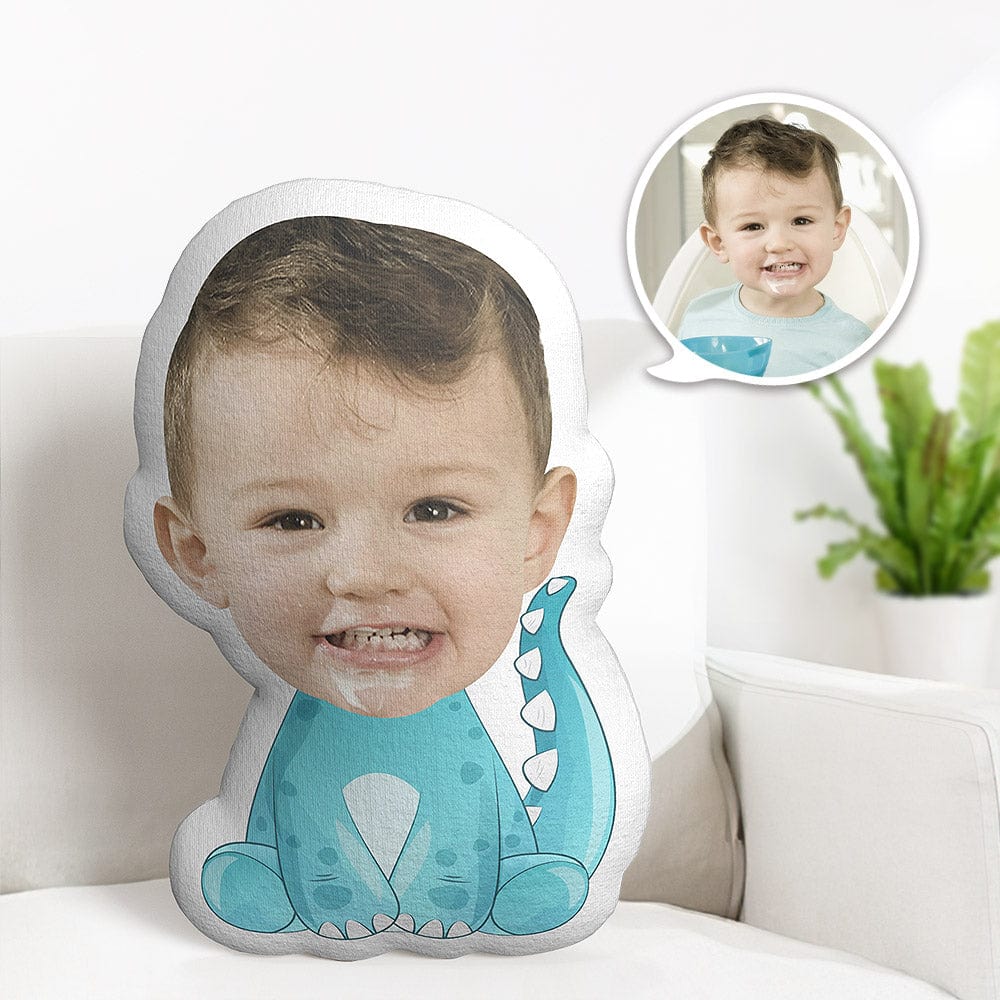 Custom Face Pillow Personalized Photo Pillow Fat Tail Blue Dragon MiniMe Pillow Gifts for Kids - Giftlab
