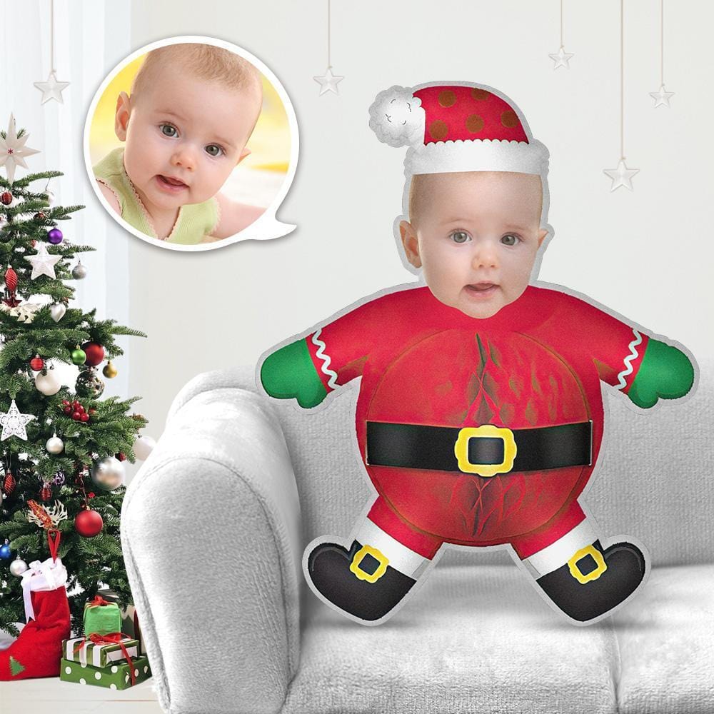 Custom Face Pillows Red christmas baby Throw Pillow MiniMe Pillow Gift For Kids - Giftlab