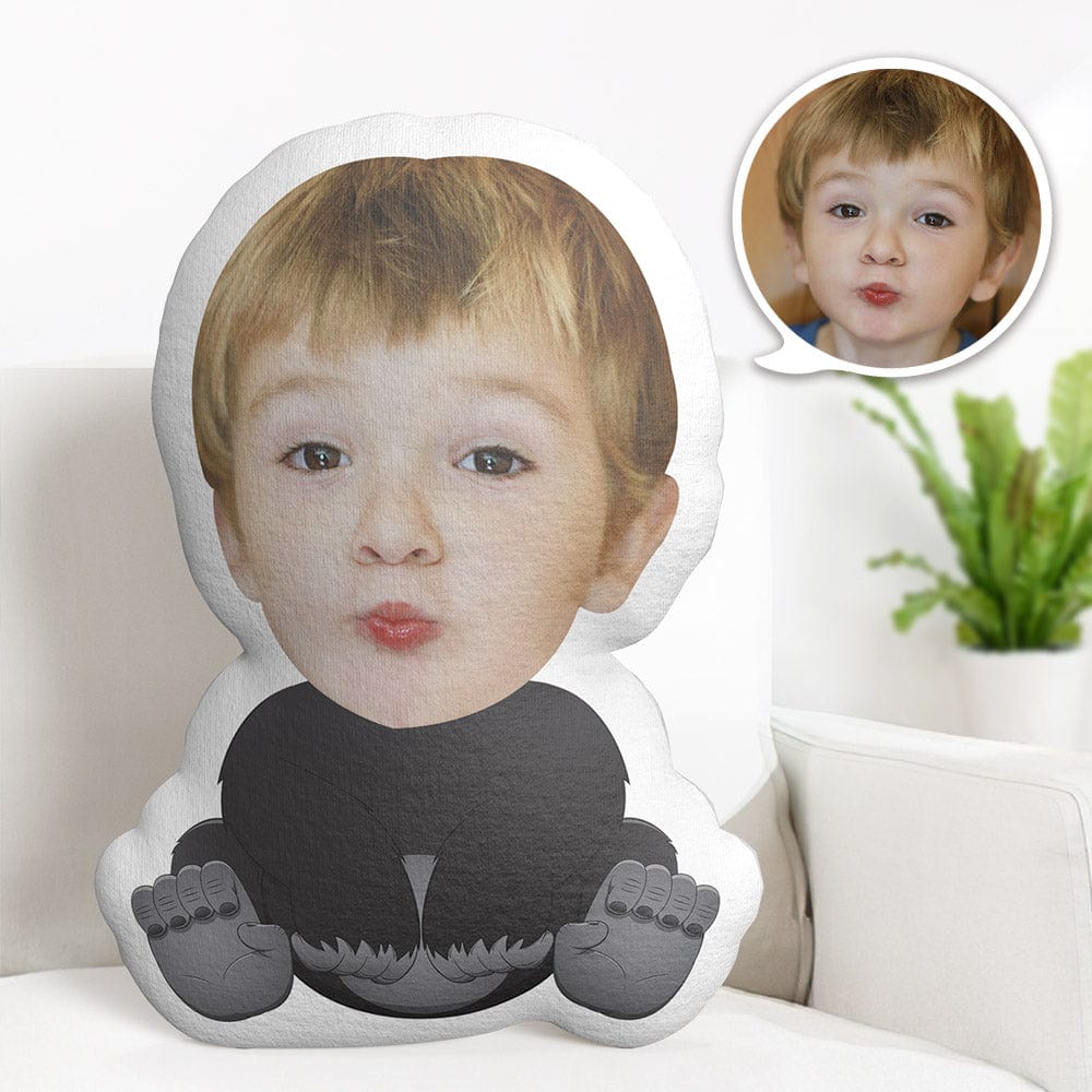 Custom Face Pillow Personalized Photo Pillow Sitting Chimpanzee MiniMe Pillow Gifts for Kids - Giftlab