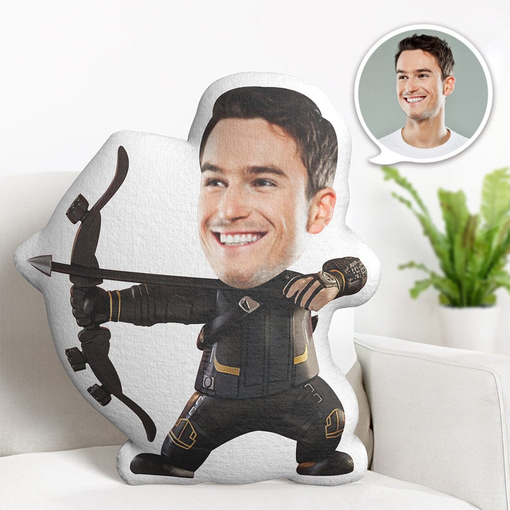 Custom Face Pillow Personalized Photo Pillow Hawkeye MiniMe Pillow Gifts for Him - Giftlab