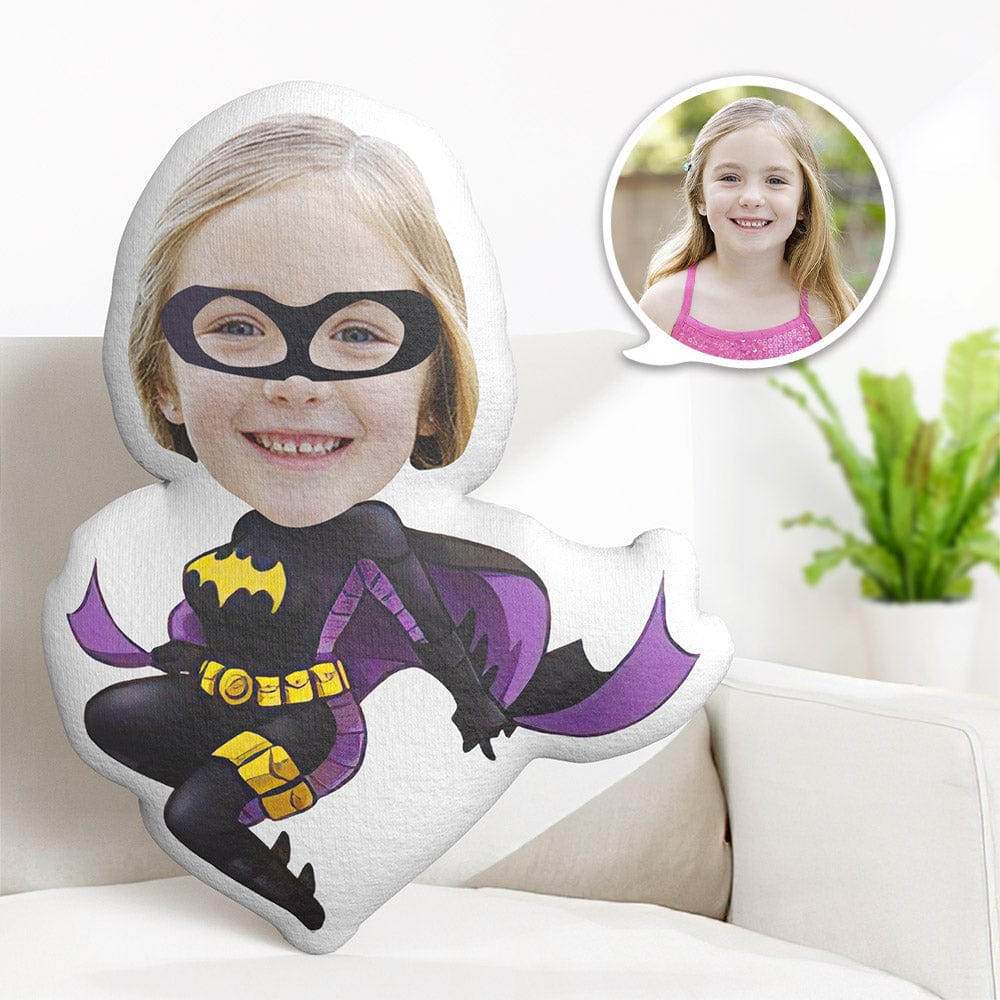 Custom Face Pillow Personalized Photo Pillow Batwoman MiniMe Pillow Gifts for Kids - Giftlab