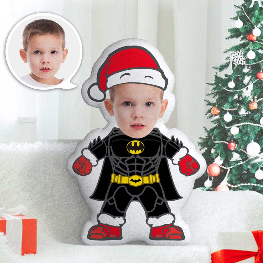 Custom Face Pillow Personalized Christmas Superhero Pillow Batman MiniMe Pillow Christmas Gifts - Giftlab