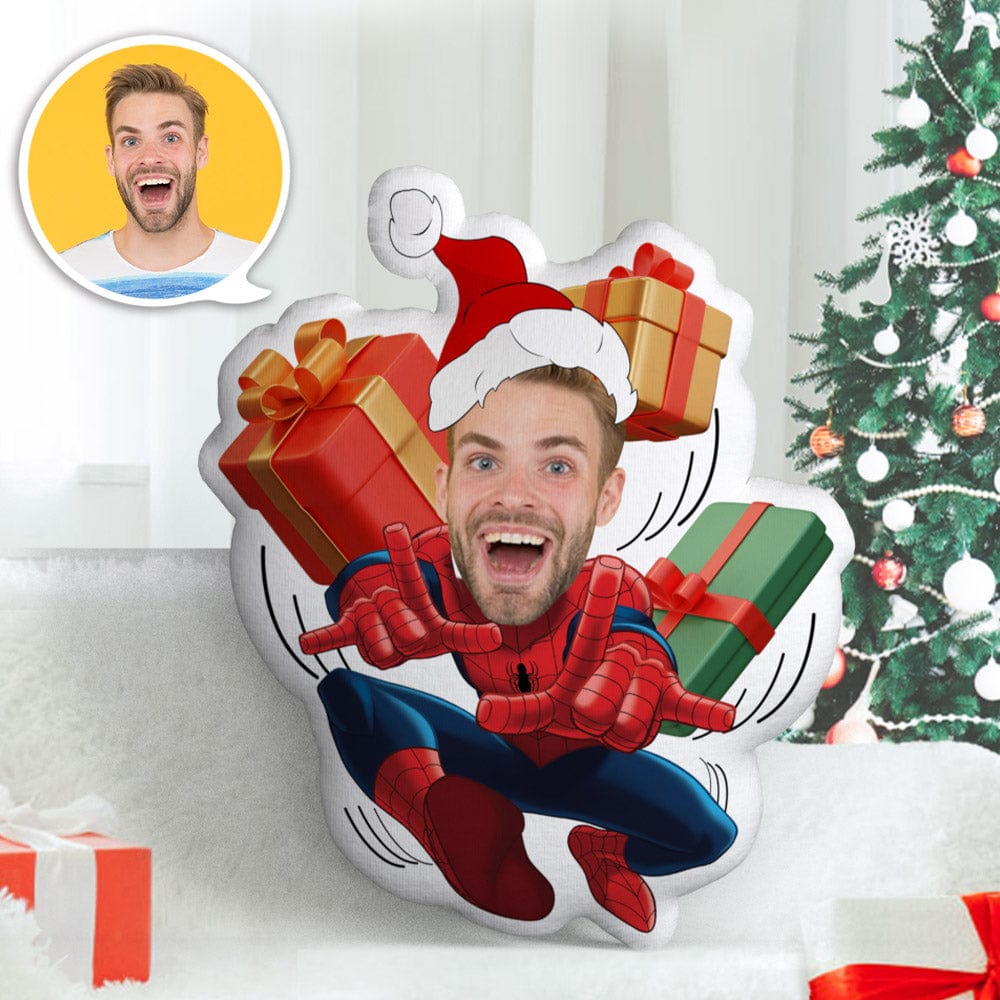 Custom Face Pillow Personalized Photo Pillow Christmas Gift Spider Man MiniMe Pillow Gifts for Chirstmas - Giftlab