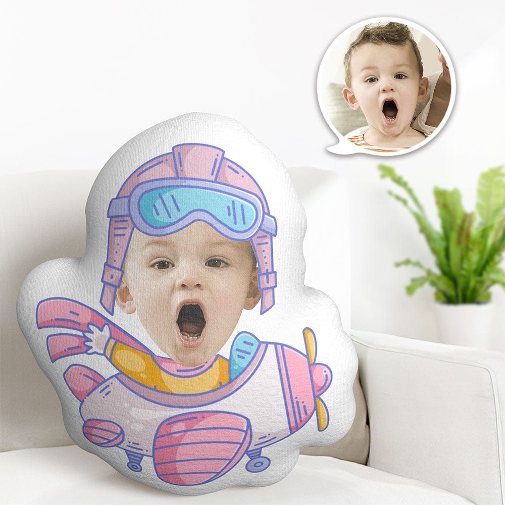 Custom Face Pillow Minime Dolls Pilot Personalized Photo Gifts for Boy - Giftlab