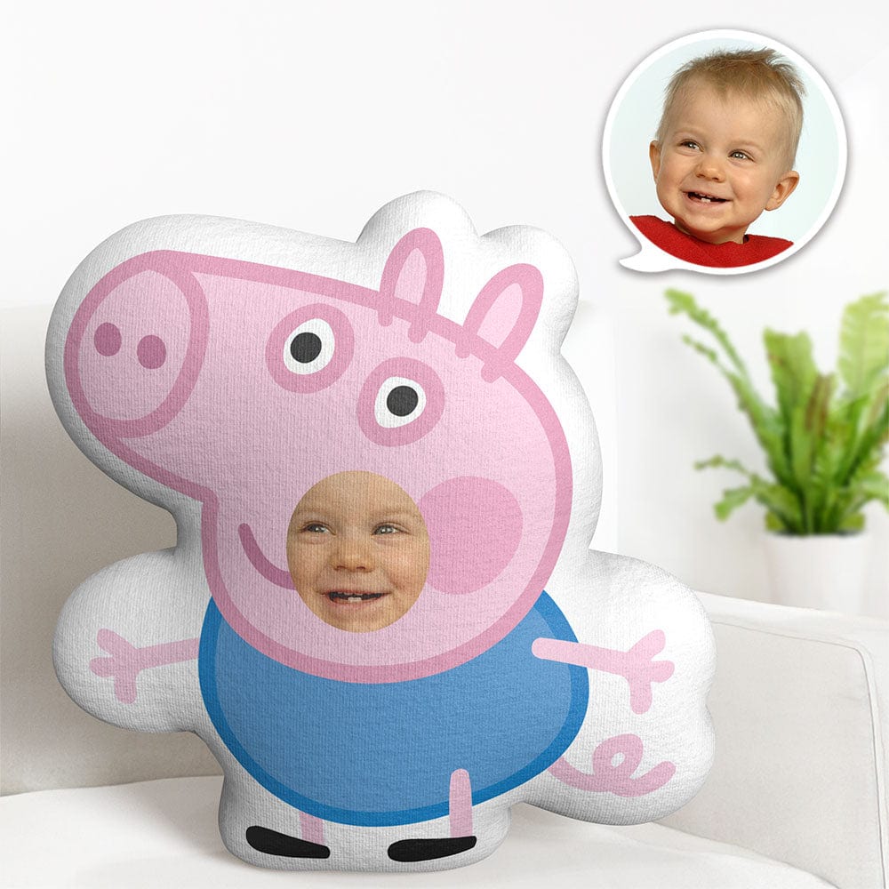Custom Face Pillow Minime Pig Dolls George Personalized Photo Gifts for Him - Giftlab
