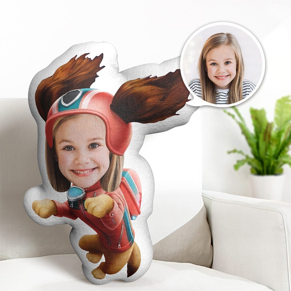 Custom Face Pillow Minime Paw Dog Doll Personalized Photo Gifts for Kids - Giftlab