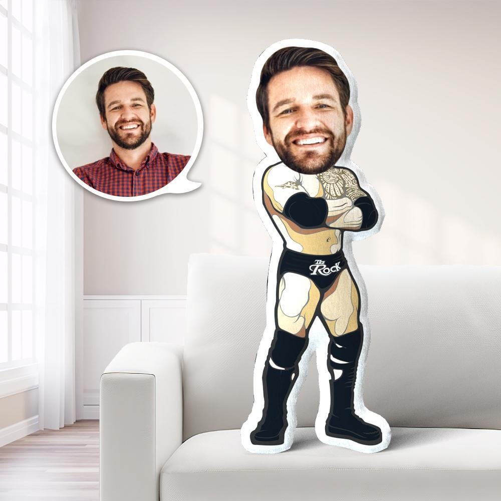 Face Pillows Custom Minime Dolls Custom Pillows The Rock Costume Personalized Easter Gifts - Giftlab