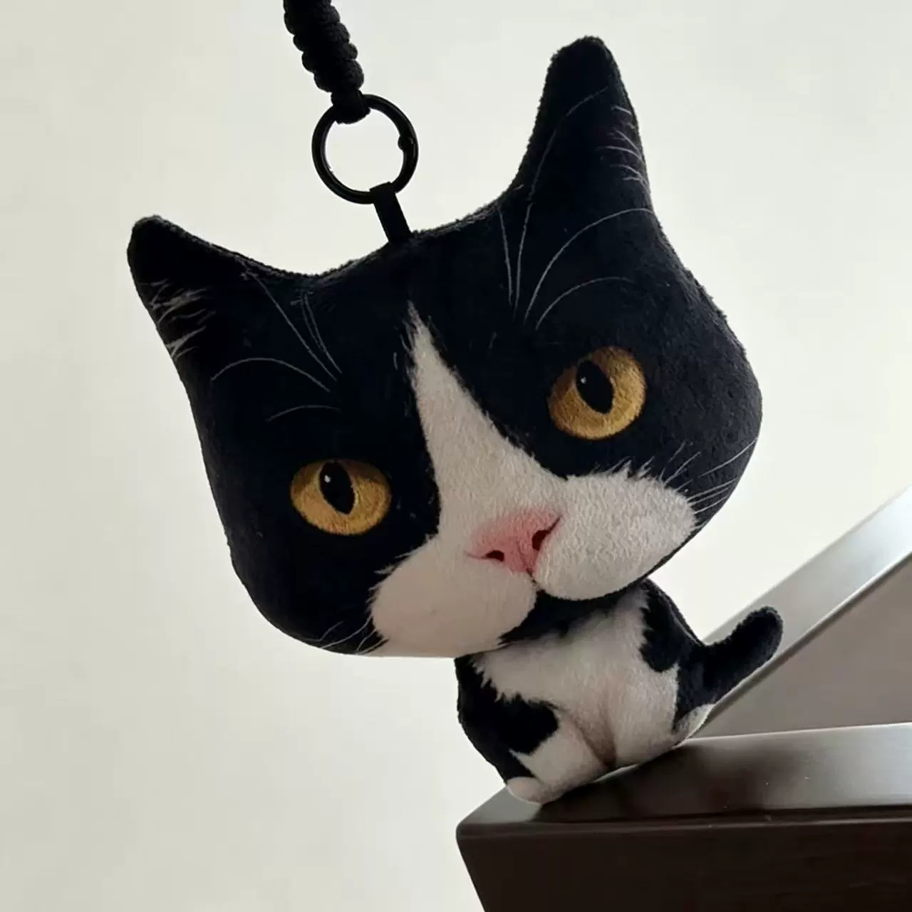 Big Headed Cat Plush Charm Custom Pet Memorial Keychain  Hanging Ornament for Bag Or Car Gifts