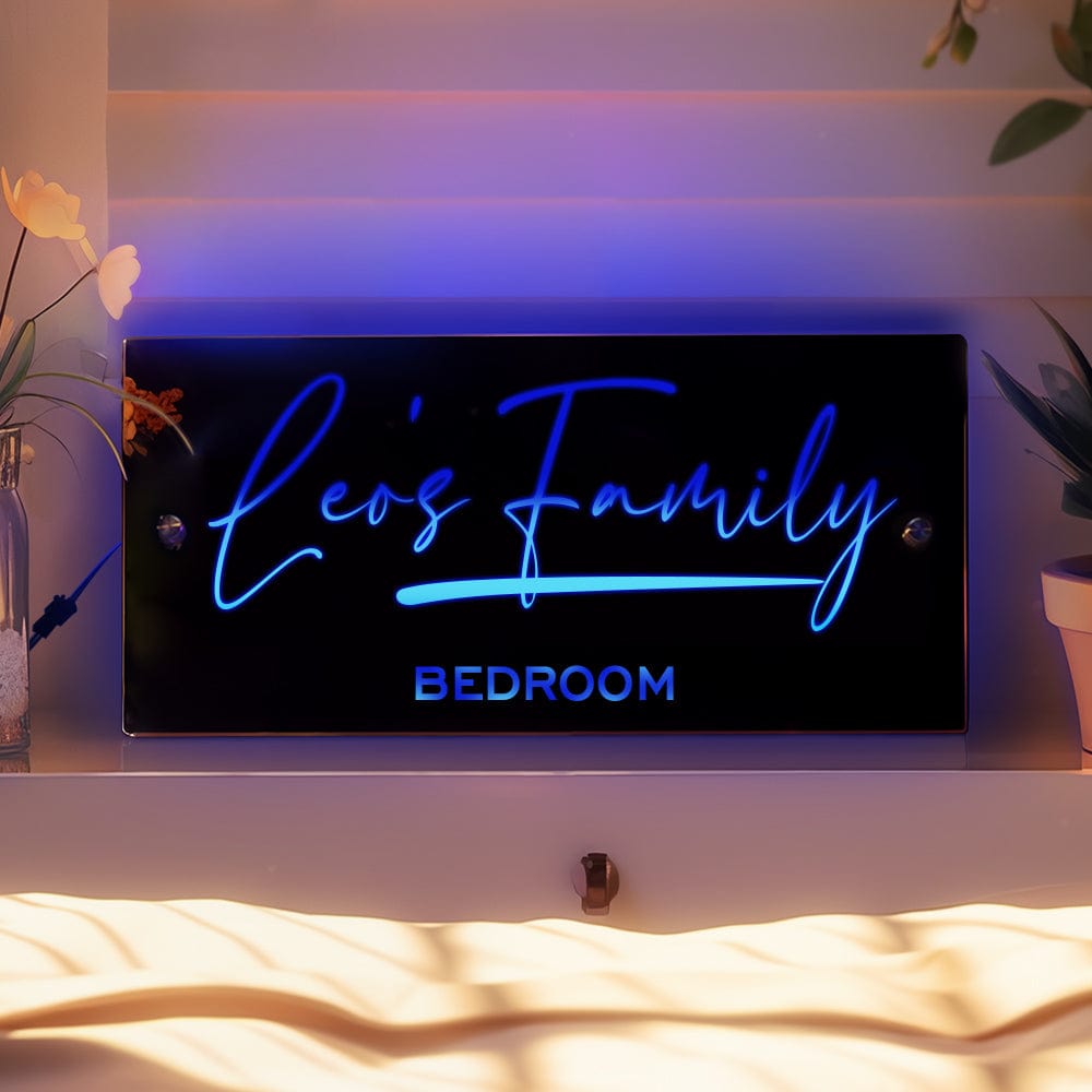 Personalized Mirror Led Light Mirror Multicolored Lights Gifts for Families - Giftlab