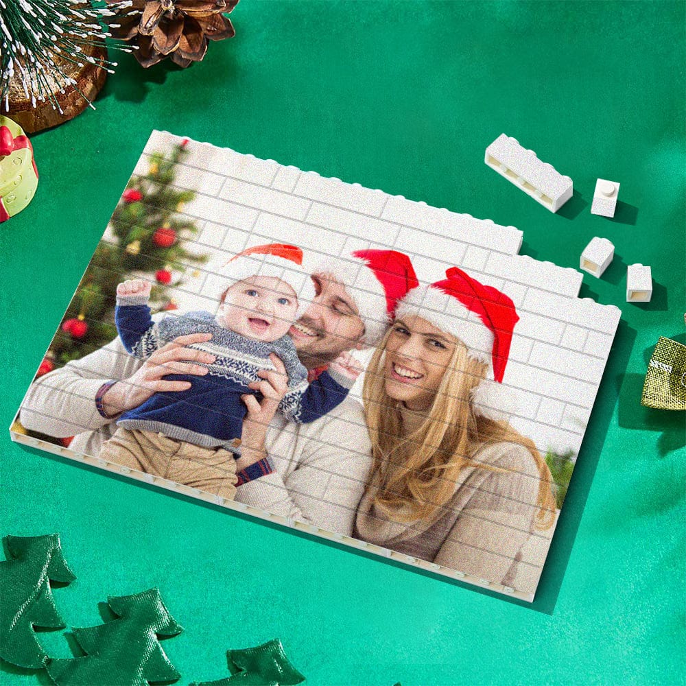 Christmas Gifts Custom Building Brick Photo Block Square Shape Puzzle Gift For Christmas - Giftlab