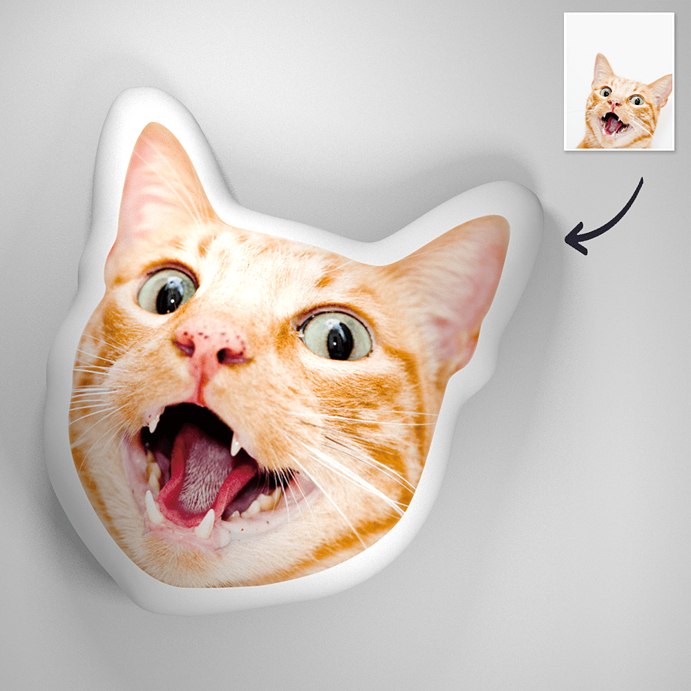 Cat Face Pillow Living Room Gifts For Pet Lover - Giftlab
