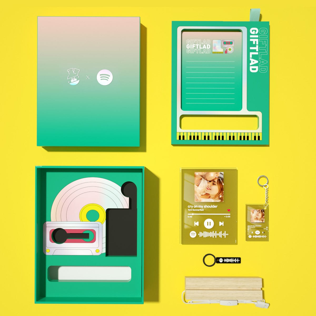GIFTLAB Spotify Gifts Box for Spotify Lamp Spotify Keychain - Giftlab
