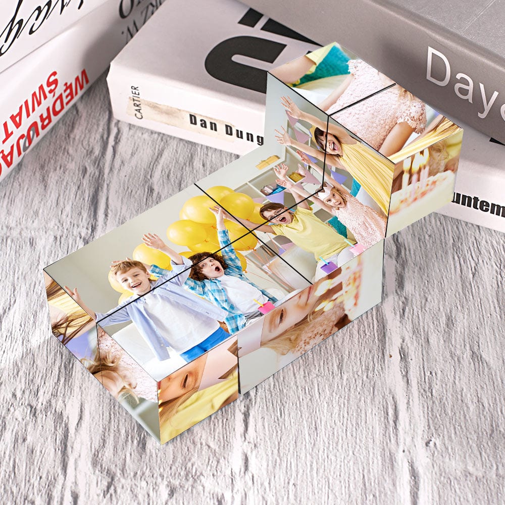 GiftLab Birthday Gift Custom Photo Cube Flipping Photo Cube Magic Cube - Giftlab