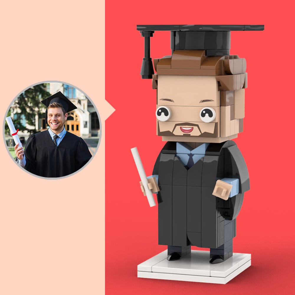 Full Body Customizable 1 Person Custom Brick Figures Graduation Gifts For Boyfriend (Not Assembled) - Giftlab