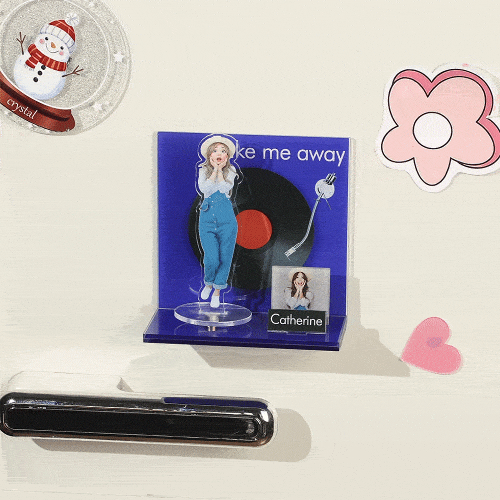 Custom Fridge Magnet Personalized Cartoon Photo and Name Refrigerator Magnet Home Decoration - GiftlabUS