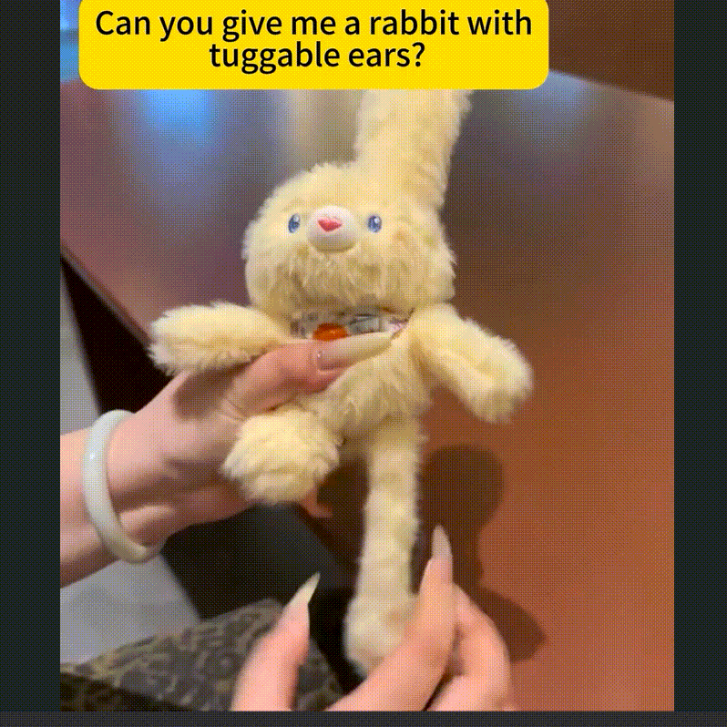 Cute Long - Legged Rabbit Plush Keychain | Adorable Animal Keyring for Bags & Keys - GiftlabUS