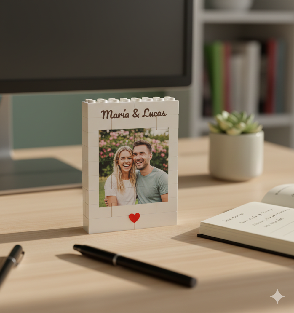 Custom Photo Brick Puzzle Frame – Build Your Love, A Romantic Couple Gift for Valentine’s Day & Anniversaries - GiftlabUS