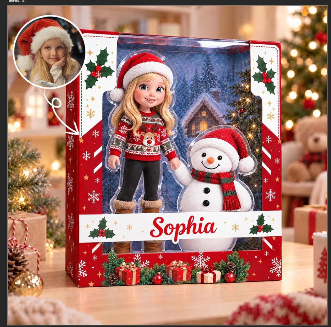 Custom Christmas 2D Anylic World AI Cartoon Plaque Personalized Kids to Christmas Acrylic Standee Cool Kids Room Decor