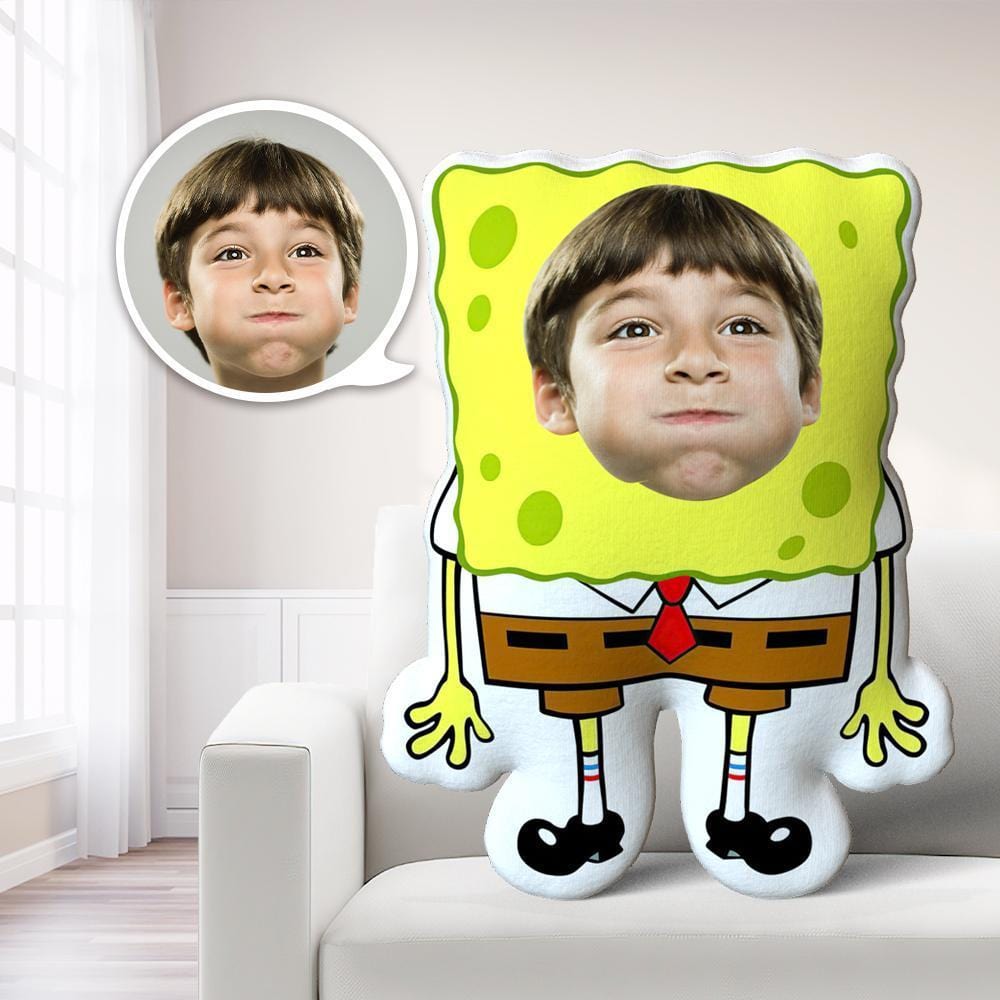 Face Pillows Custom Minime Dolls Custom Pillows SpongeBob Personalized Easter Gifts For Kid - Giftlab