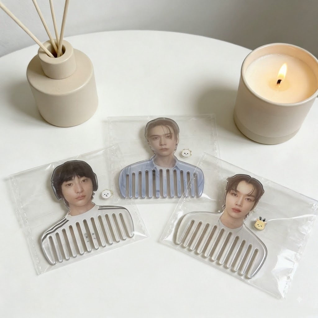 Custom Photo Hair Comb Personalized Portrait Acrylic Comb for Fans Friends Novelty Gifts