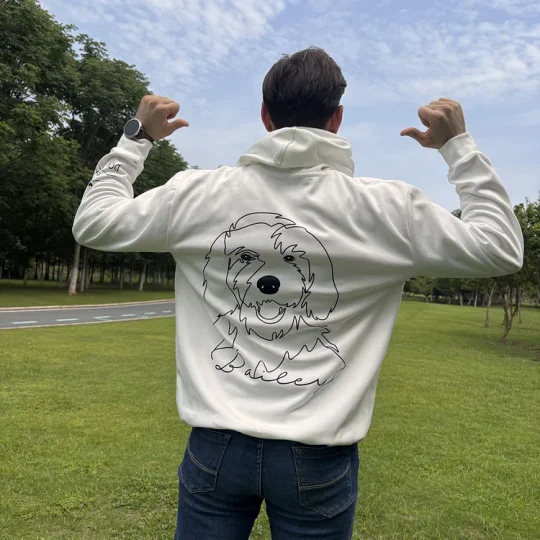 Custom Pet Photo Printed Hoodies, Personalized Dog Sweatshirt Hoodie T-shirt