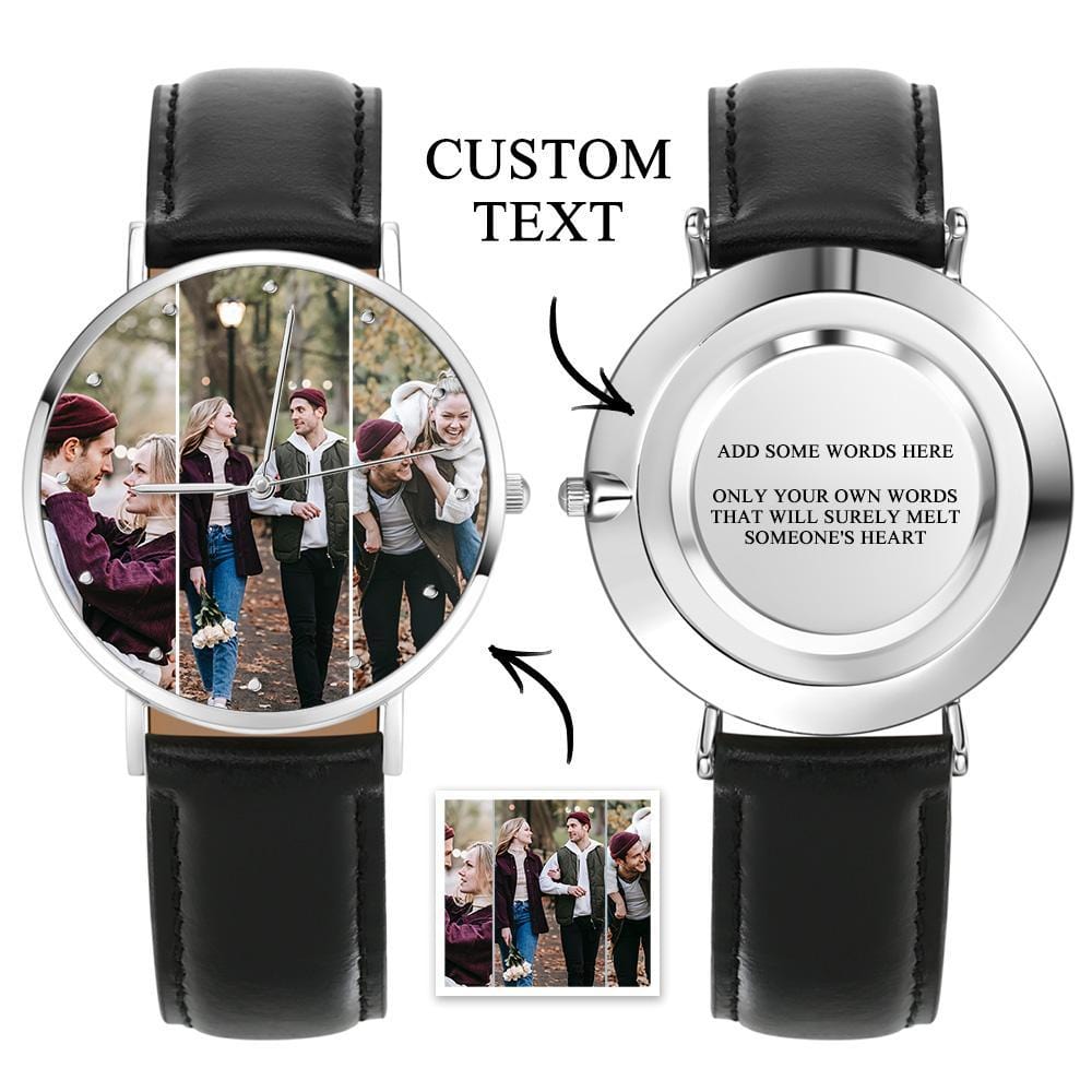 Photo Watch Engraved Watches for Men Gifts for Him - Giftlab