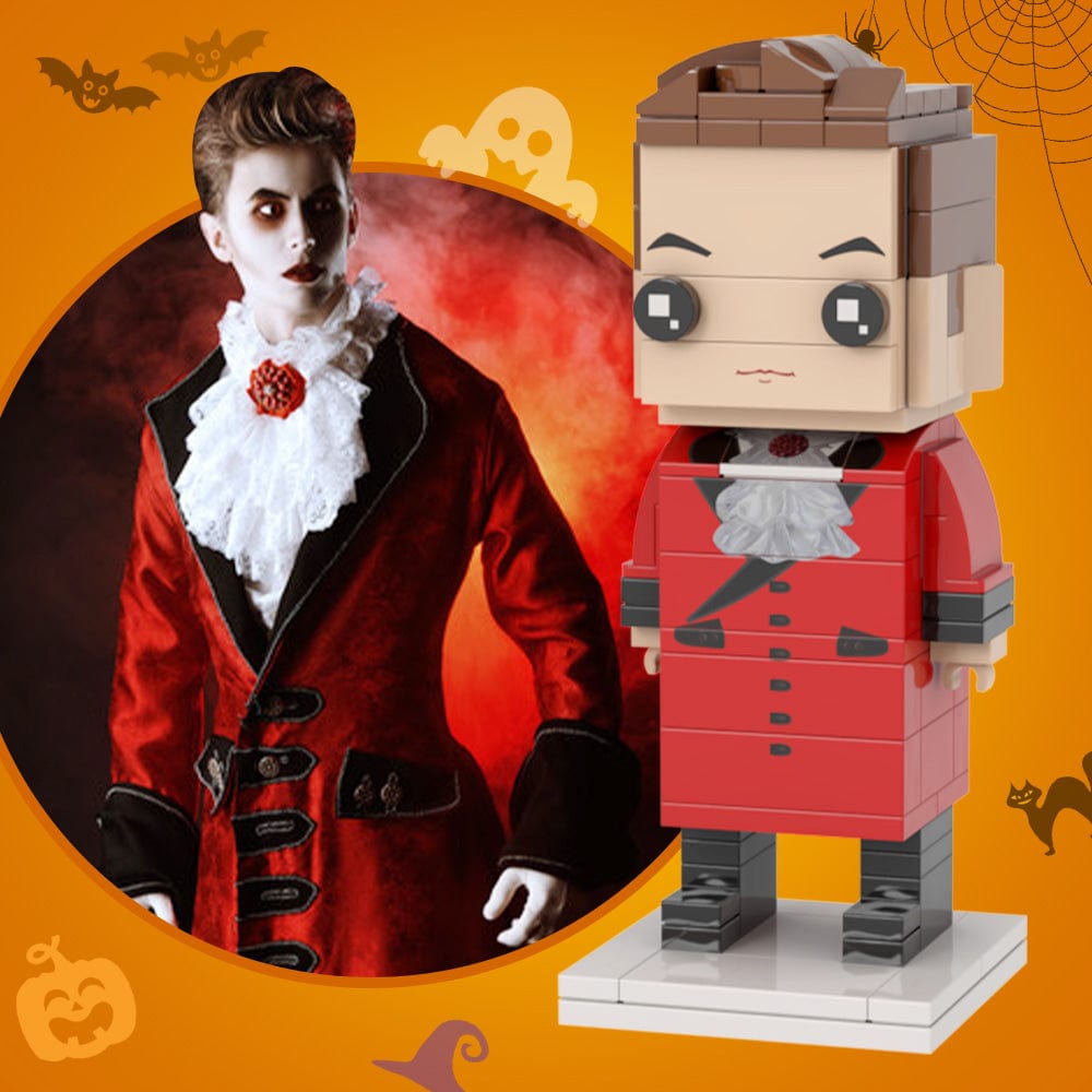 Halloween Gifts Scarlet Count Brick Figures Full Body Customizable 1 Person Brick Figures Custom Brick Figures Personalized Small Particle Block Toy - Giftlab