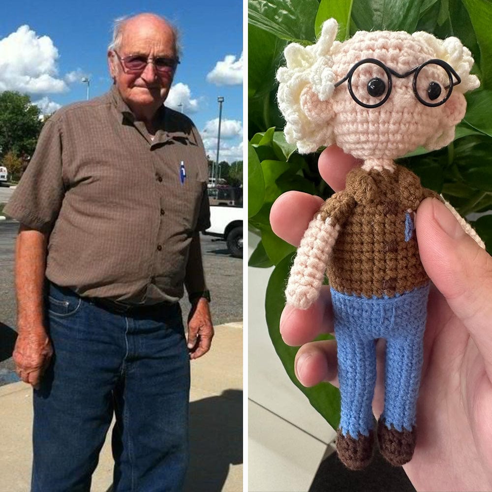 Custom Handmade Crochet Dolls Memorial Gift for Grandpa Commemorative Gifts - Giftlab