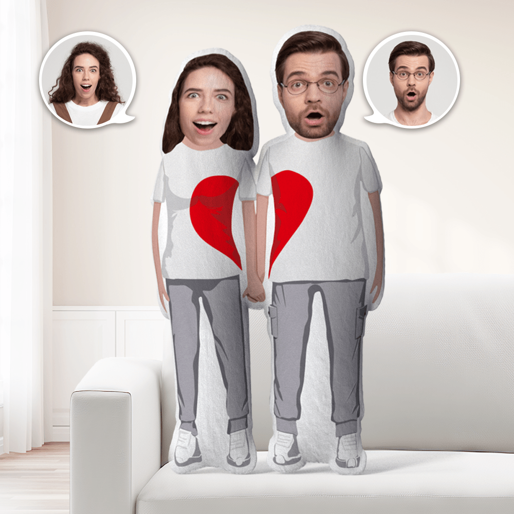 Face Pillow Couple Gifts Custom MiniMe Pillow Personalized Couple Pillow Unique Photo Pillow Love Gifts for Her - Giftlab