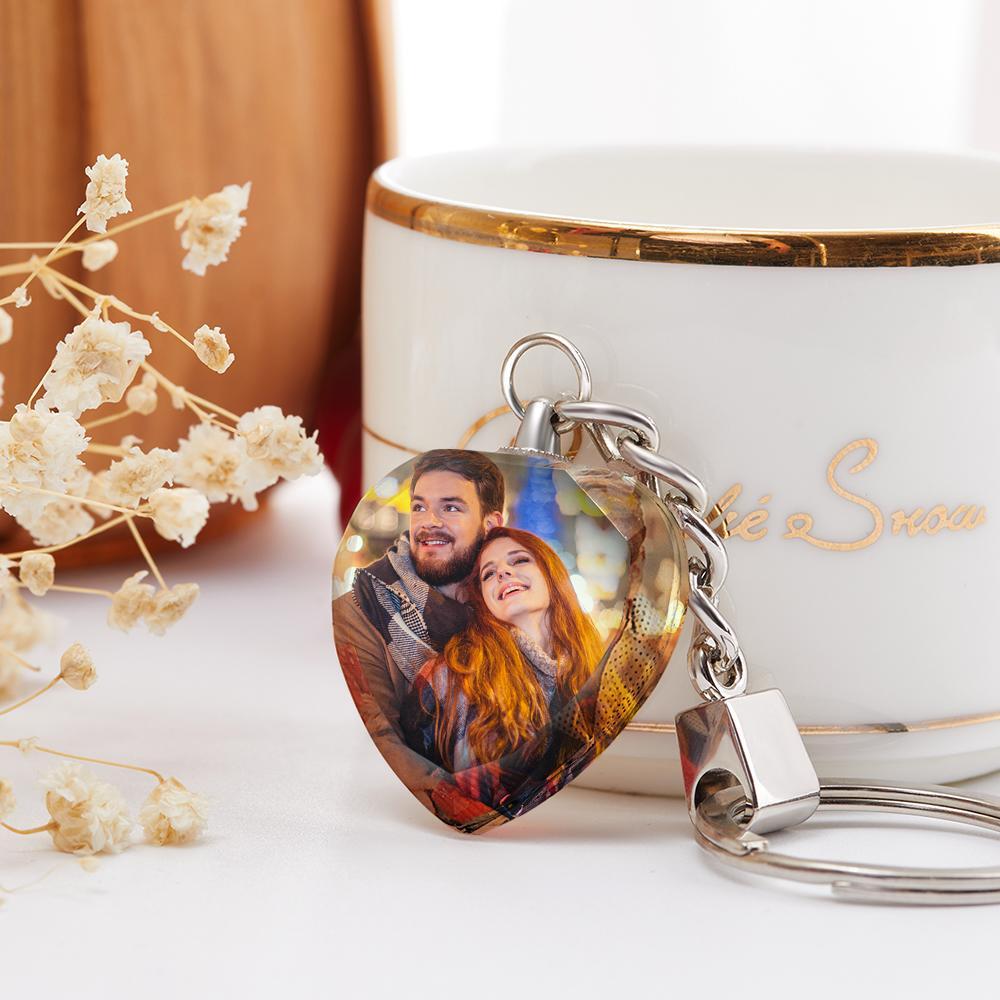 Photo Keychain Crystal Birthday Valentines Day Gifts - Giftlab