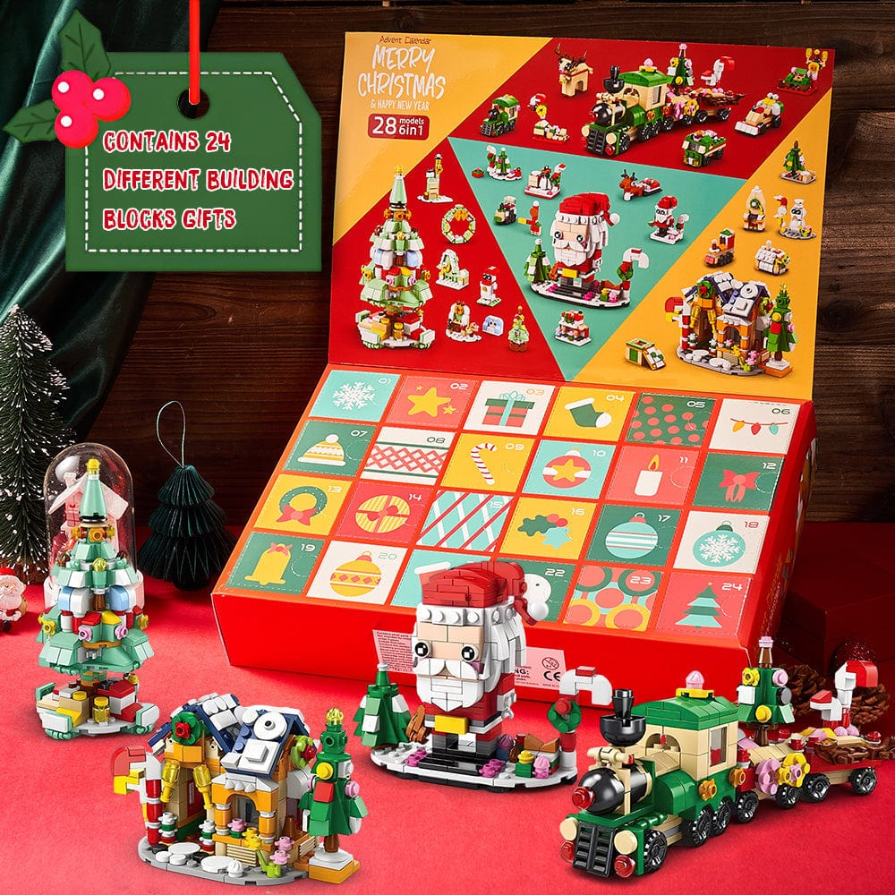Santa Brick Figures  Surprise Blind Box  24 Calendar Countdown Gift Box Nutcracker Brick Figures Blind Box - Giftlab