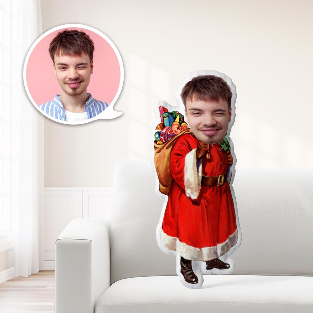 Custom Minime Pillow Unique Personalized Minime Doll Santa Claus Carrying A Gift Bag Give Your Child The Most Meaningful Gift - Giftlab