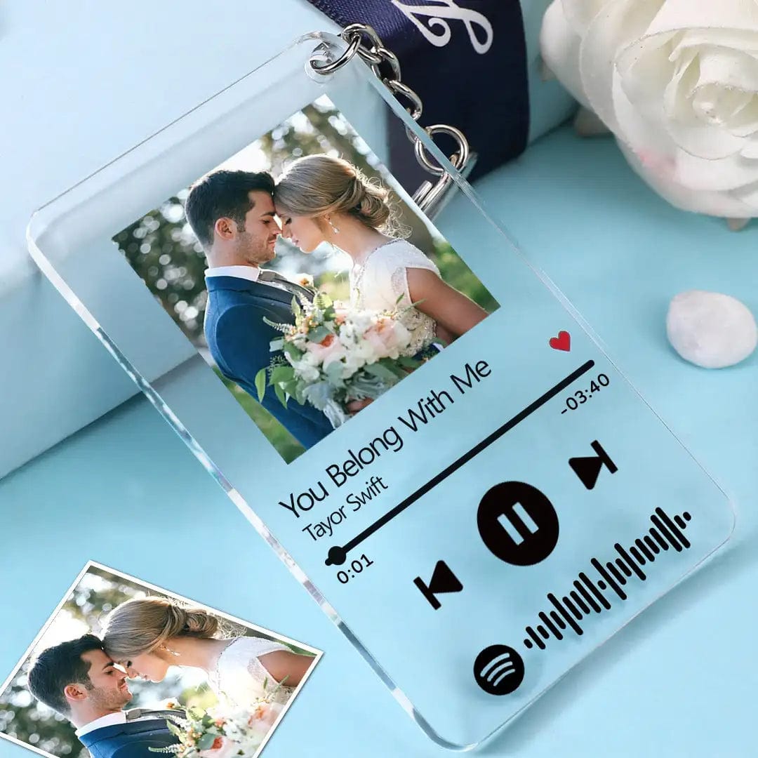 Giftlab Music Code Art Glass Album Cover Custom Music Plaque Anniversary Gift For Lover - Giftlab