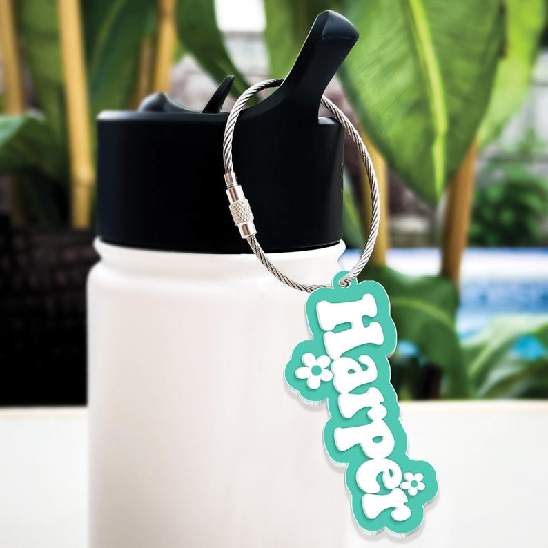 Personalized Back To School Kids Girl Gifts, Backpack Kids Name Tag, Cute Backpack Name Keychain, Diaper Bag Tag, Lunch Box Tag
