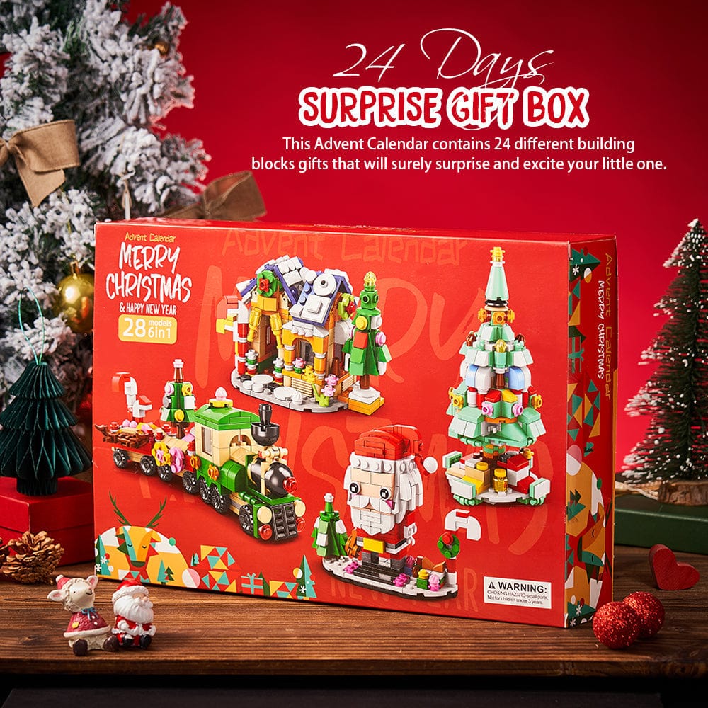 Santa Brick Figures  Surprise Blind Box  24 Calendar Countdown Gift Box Nutcracker Brick Figures Blind Box - Giftlab