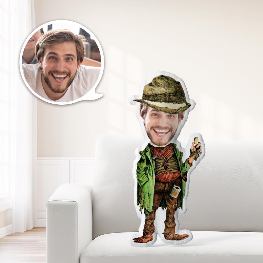 Halloween Photo Pillow Custom Pillows Halloween Gifts for Him Green Clothes Zombie Gift For Kid - Giftlab