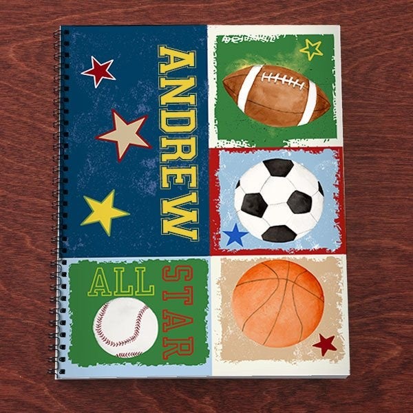 Ready, Set, Score Personalized Large Notebooks For Boys