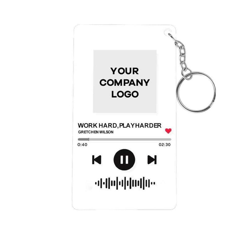 Corporate Gifts Custom Keychain Music Code Plaque Keychain - Giftlab